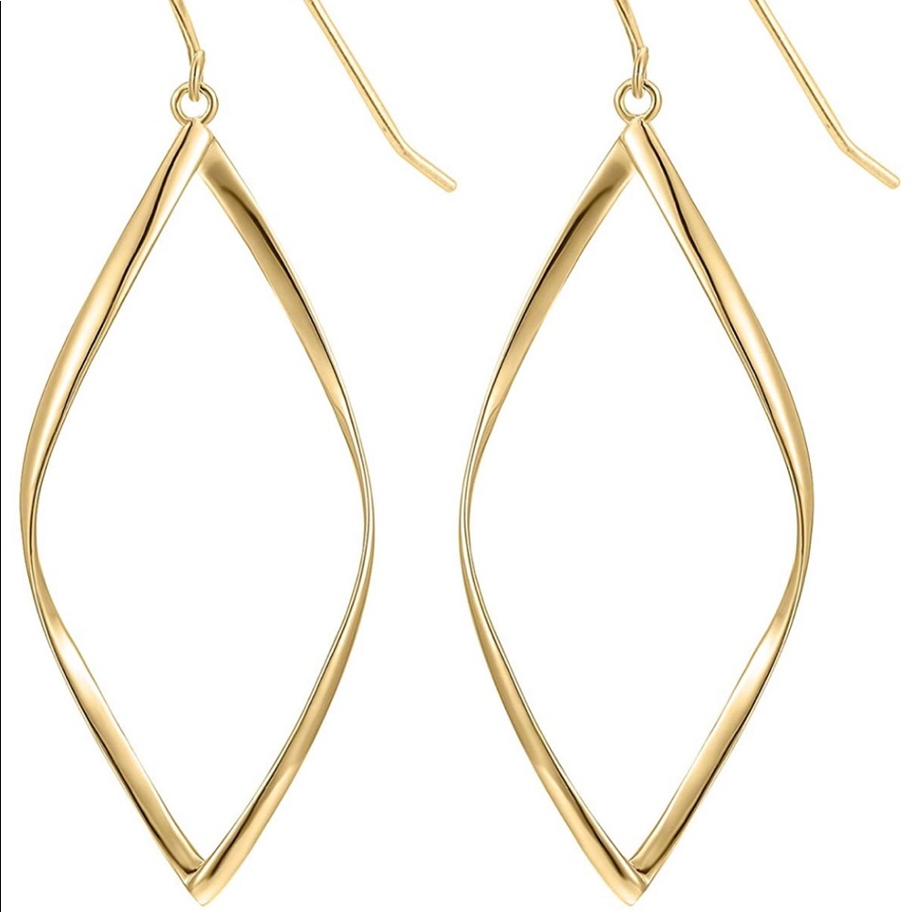 14K Gold Plated Infinity Sterling Silver Earrings